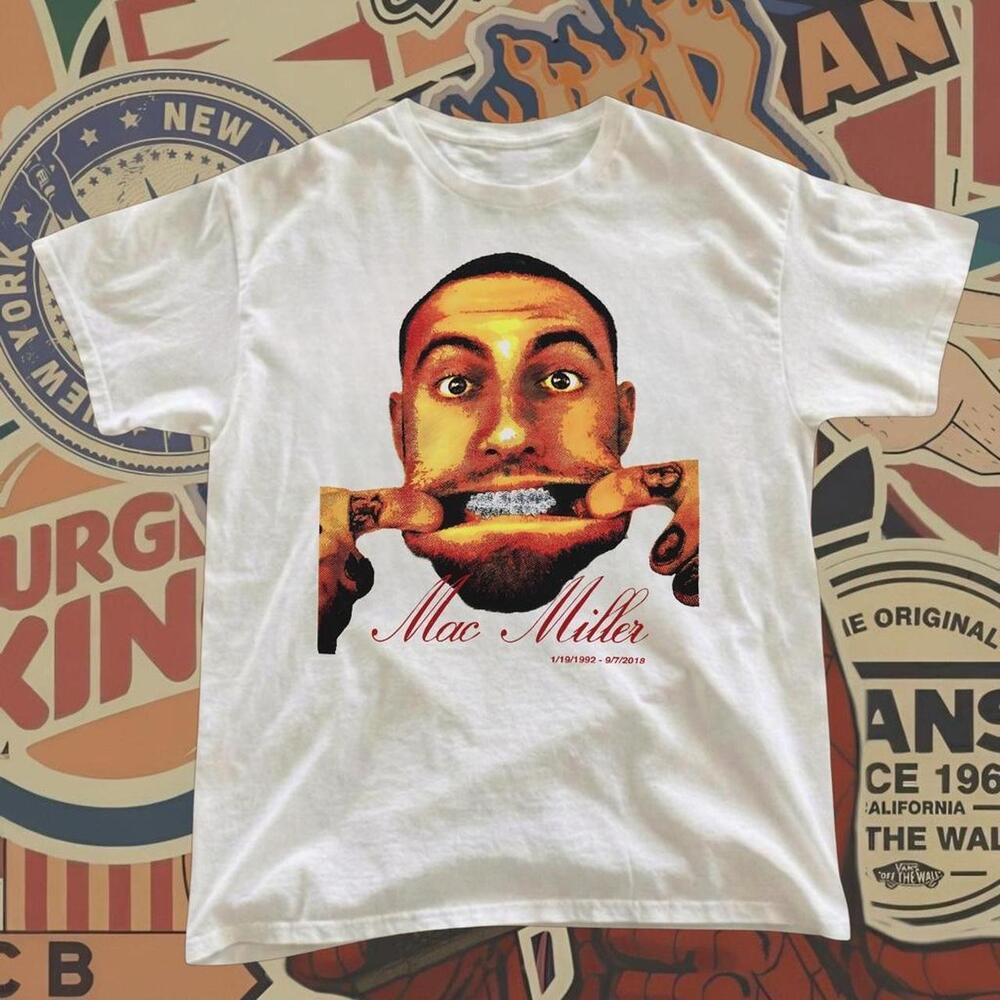 Bearded Man Toothbrush 1992-2018 Graphic White T-Shirt